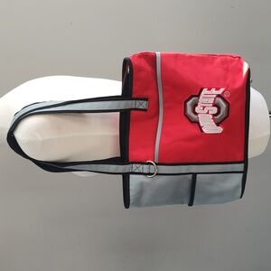 Ohio State Red and Gray Sturdy Women's Tote Bag With Zippered Closure